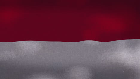 la bandera nacional de indonesia ondeando