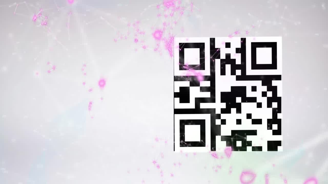 Animation of qr code and qr code scanning on smartphone
