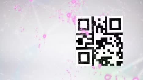 animación del código qr y el escaneo del código qr en el teléfono inteligente