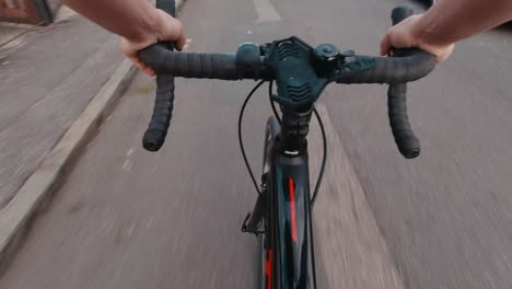 commuter cycling with chest mounted action camera