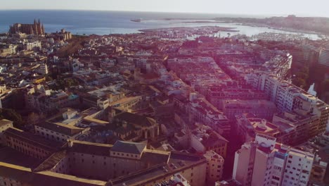 disparo de dron sobre palma de mallorca