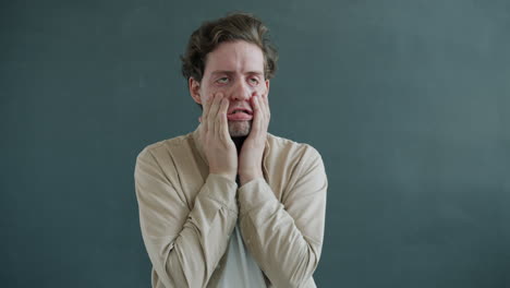 man experiencing emotions