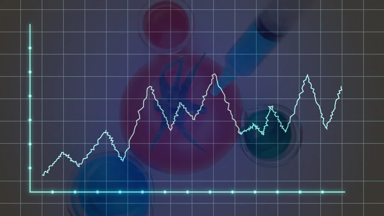 gráfico animado sobre equipos de laboratorio y placas de petri en el laboratorio de ciencias