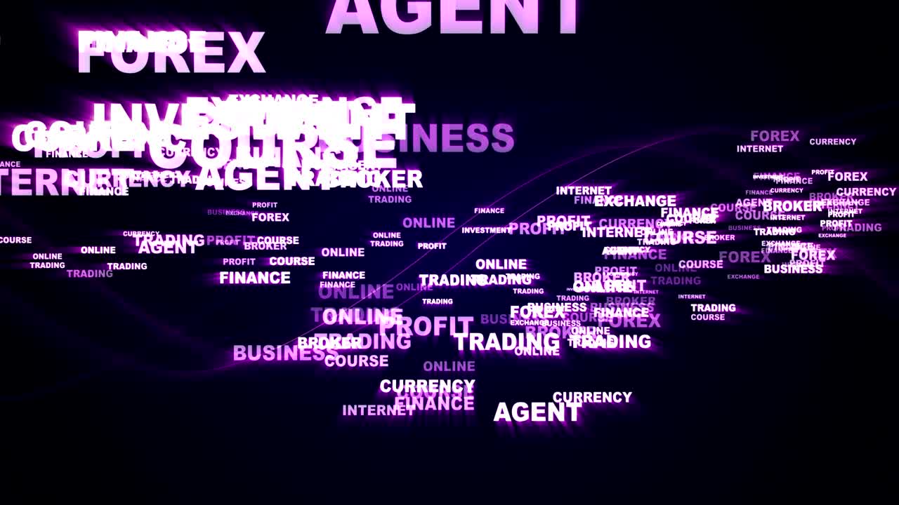 FOREX Keywords Texts, Explosion, Animation, Rendering, Background, Loop