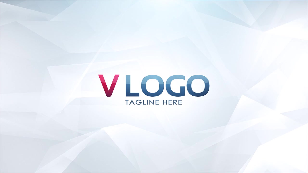 Moderne abstrakt logoafsløring med funklende partikler og slogan