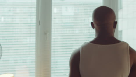 African-American-Man-Posing-for-Camera-at-Home