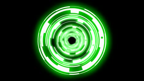 techno túnel verde 4k