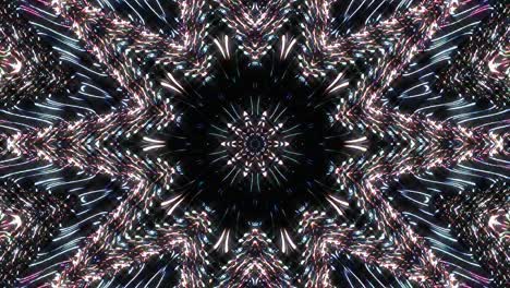 hermoso caleidoscopio abstracto que brilla, una luz radiante que regula los movimientos sutiles