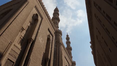 low angle view of mosque-madrasa of sultan hassan and al-rifa'i mosque cairo in egypt