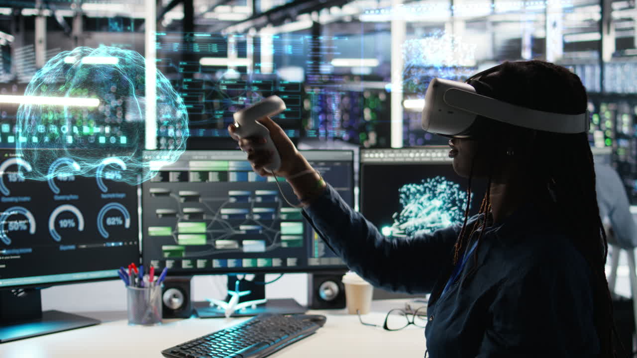 Data center software developer uses virtual reality simulation, VFX compositing