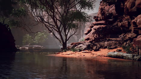 The-Colorado-river-cutting-through-red-sandstone-canyons