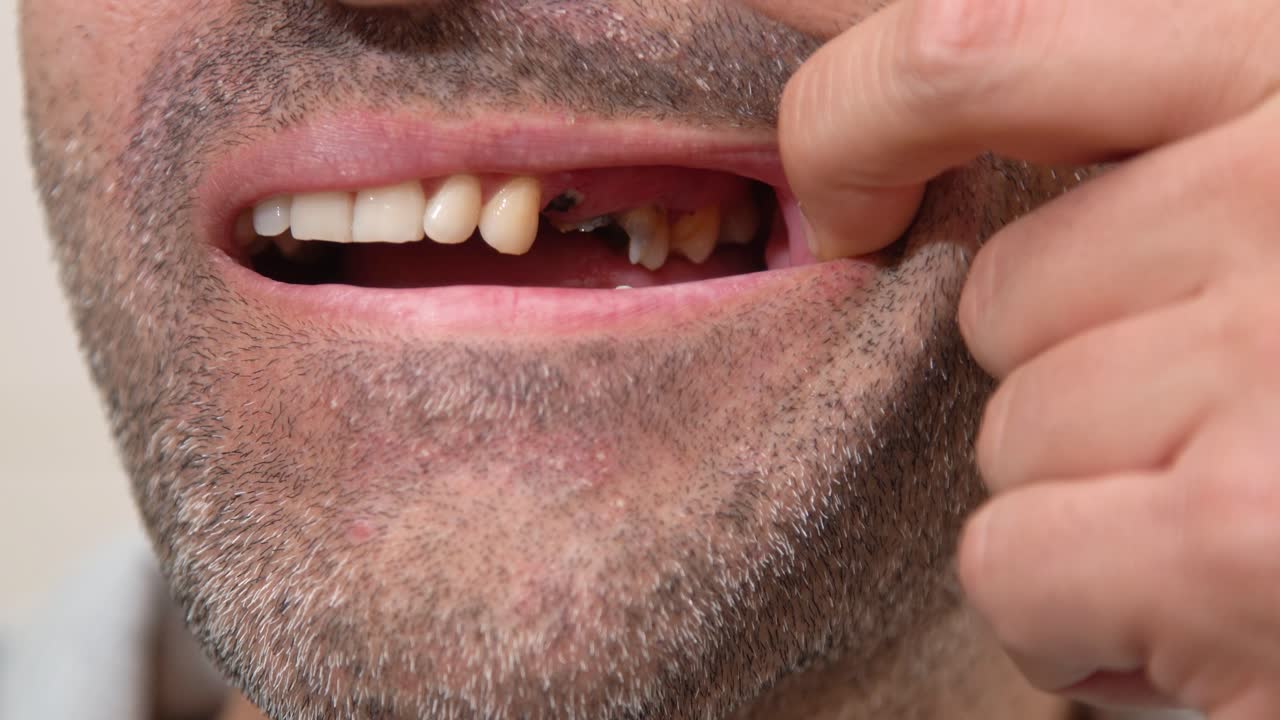 experimentando la pérdida de dientes.