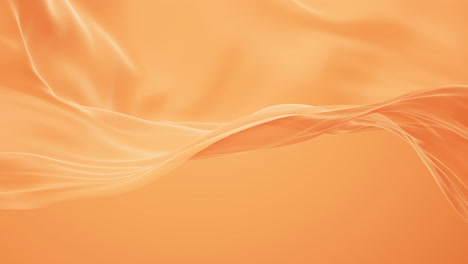 flowing orange cloth background, 3d rendering.