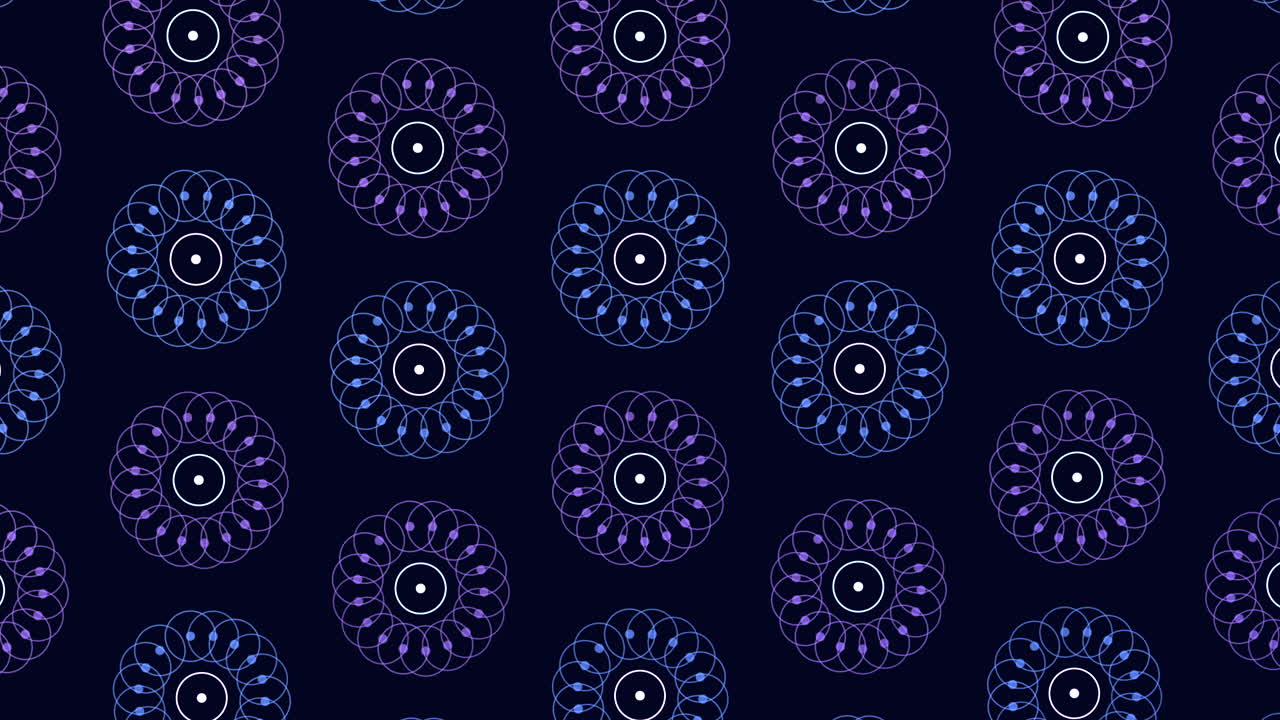 Motivo astratto al neon di fiori futuristici