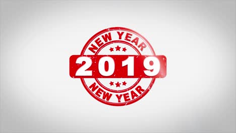 New Year 2019 Stamp Graphic