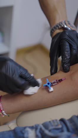 medical procedure with catheter insertion