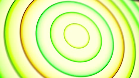 Abstract template with animation of glowing neon circular waves