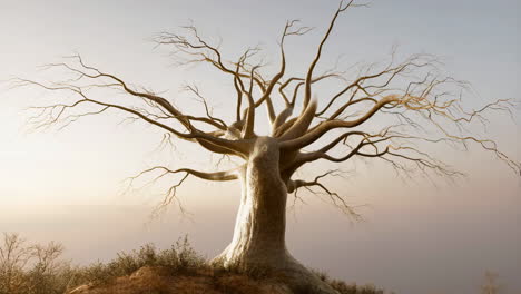 surreal tree with hand-like branches