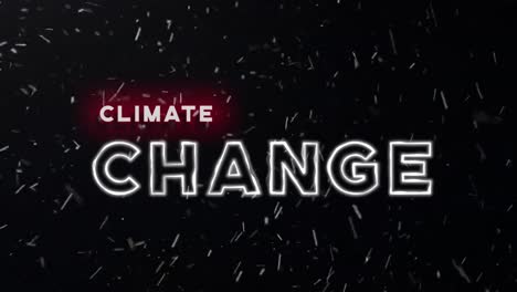 Climate-change-electrical-VFX-text-animation-with-snowfall-and-black-background