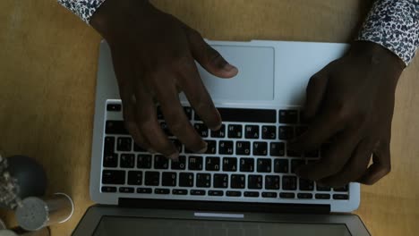 young freelancer working with laptop computer