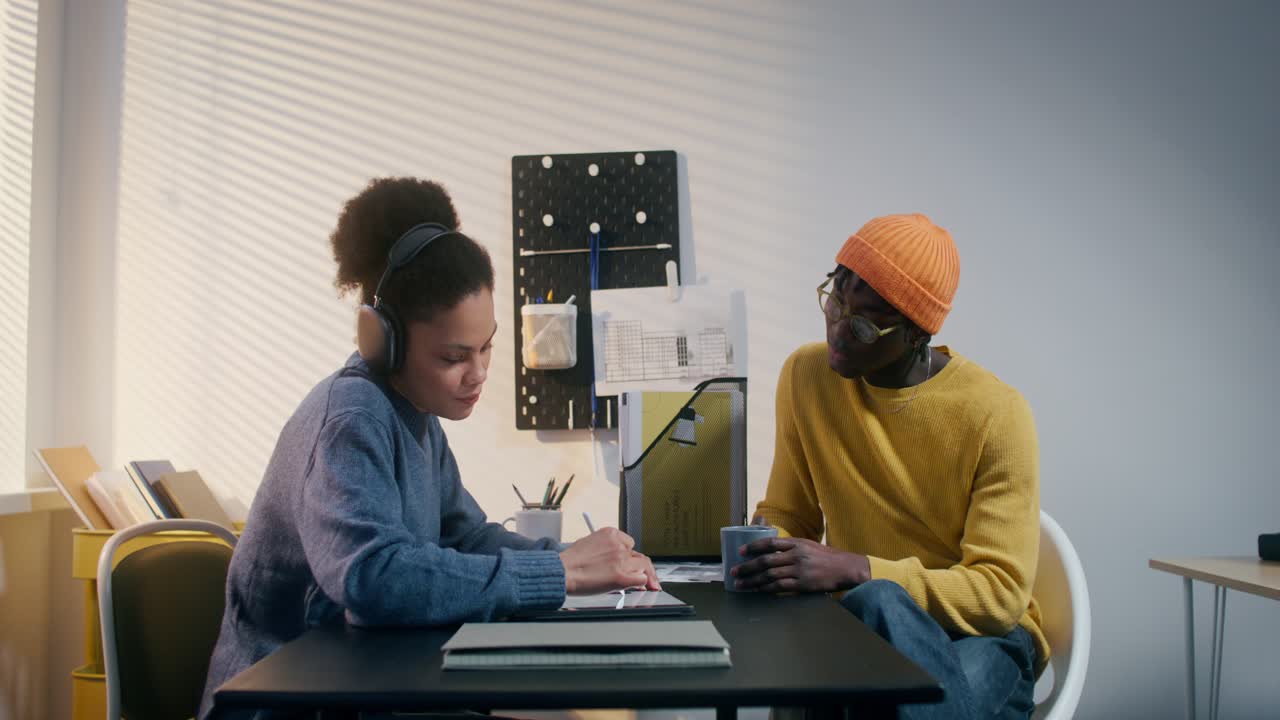 Young Adults Collaborating on a Project