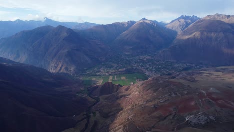 drone flying over montain in per?