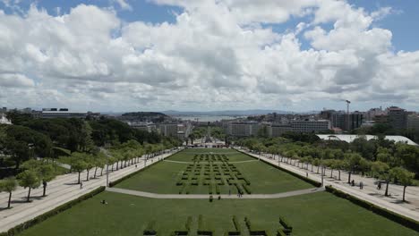 aerial view of eduardo vii park lisbon
