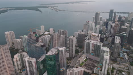 aerial view of skyscrapers