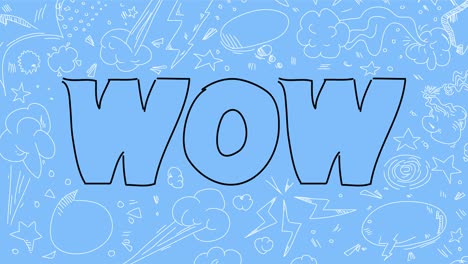 la palabra "wow" fue garabateada.