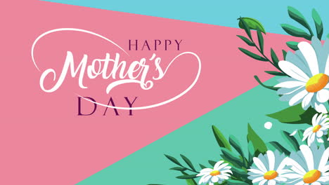 happy mothers day lettering with flowers garden