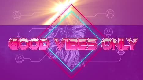 Animation-of-good-vibes-only-text-over-geometrical-shapes-and-network-of-connections