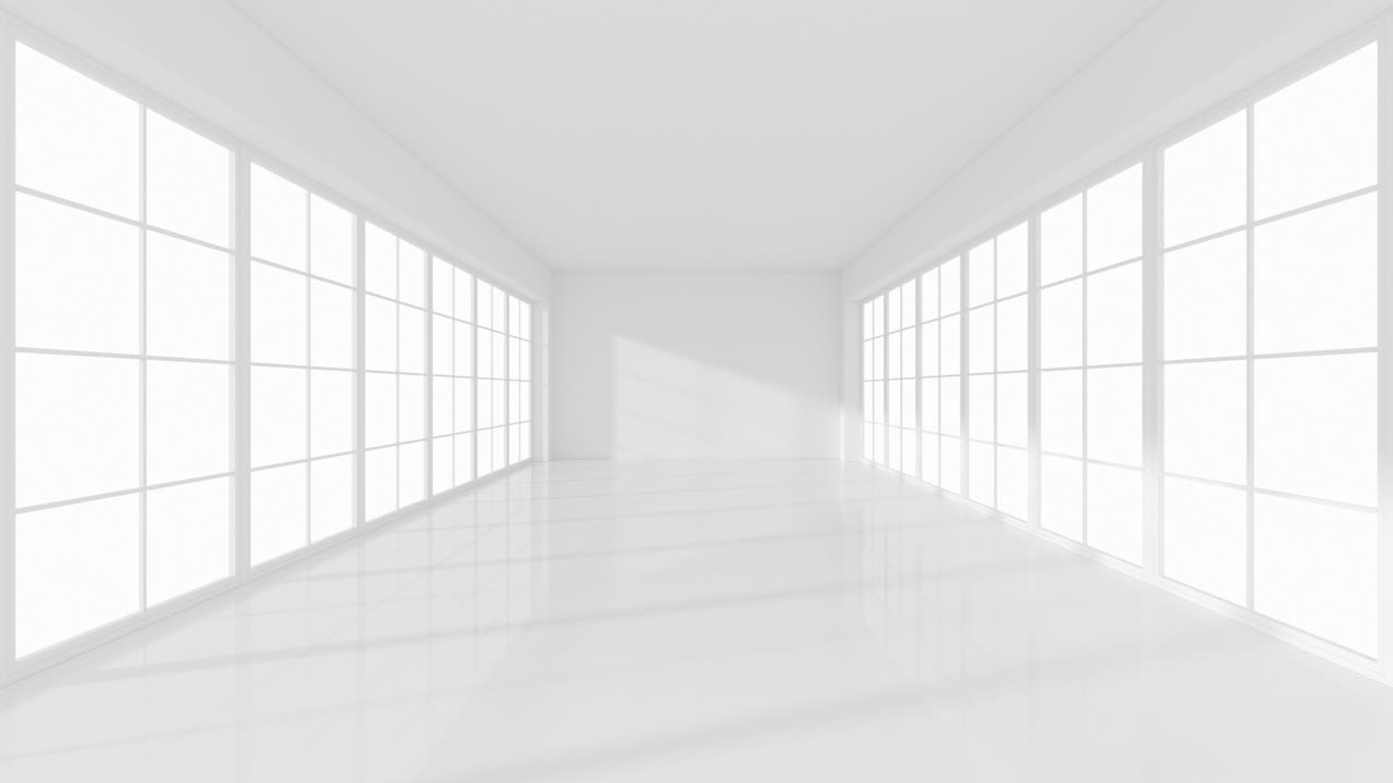 The white empty room, 3d rendering.