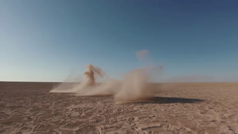 sand whirlwind in the desert
