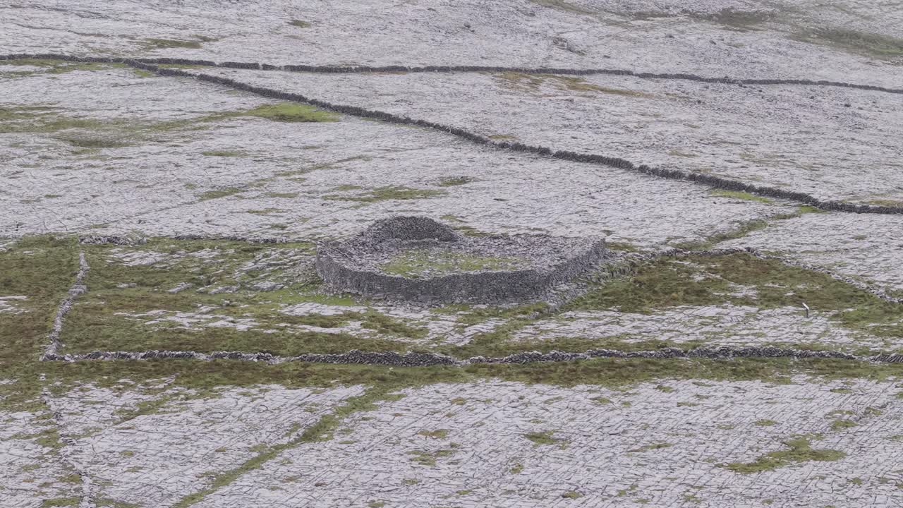 Caherdooneerish Stone Fort overlooking Black Head in County Clare, Ireland