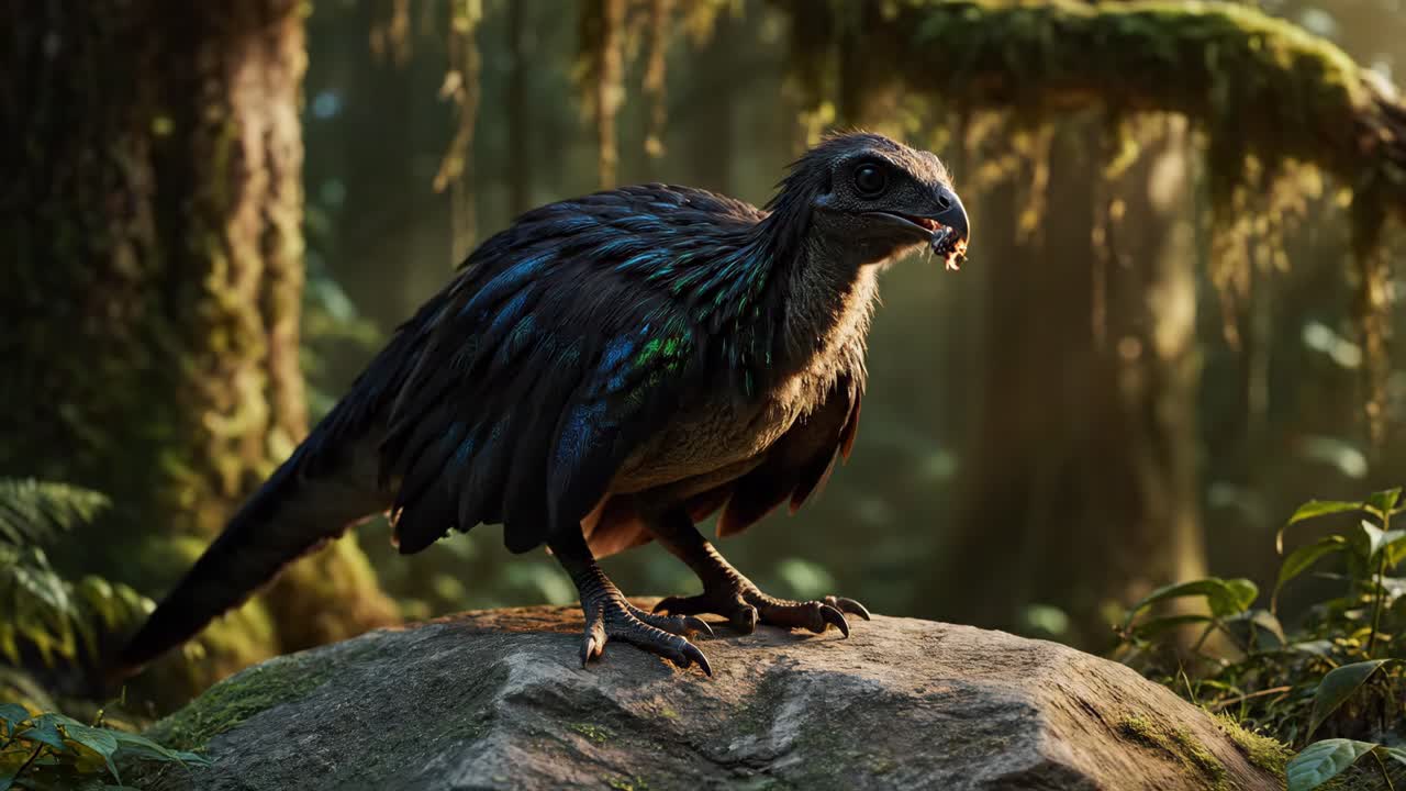 Exotic Bird in a Tropical Forest