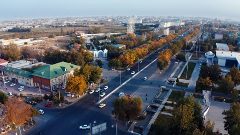 vista aérea de una ciudad en uzbekistán. 4k