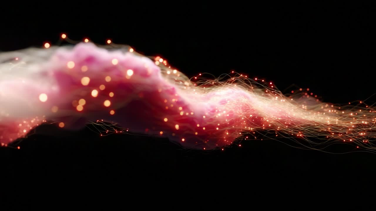 A Stunning Journey of Light: Explore the Mesmerizing Flow of Ethereal Energy with Twinkling Particles and Dynamic Motion Creating a Captivating Visual Experience