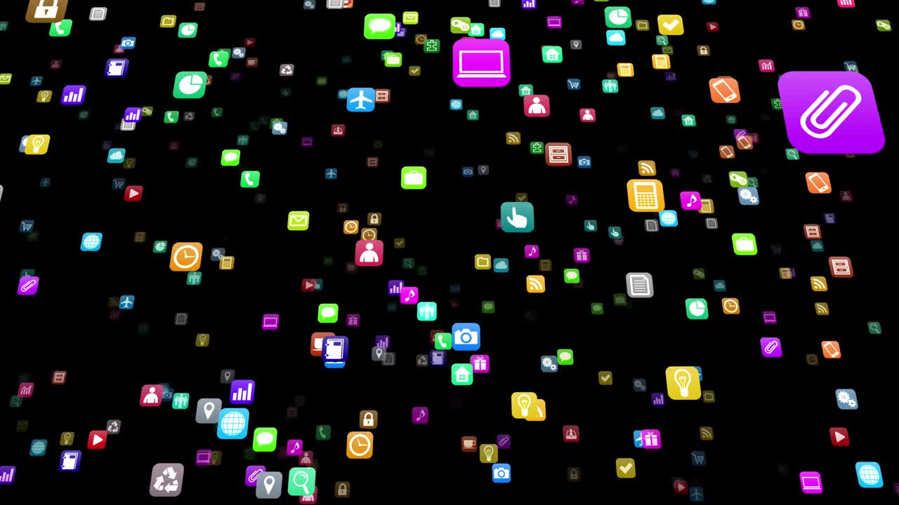 icono de tecnología símbolo de red dispositivos digitales en el fondo de internet