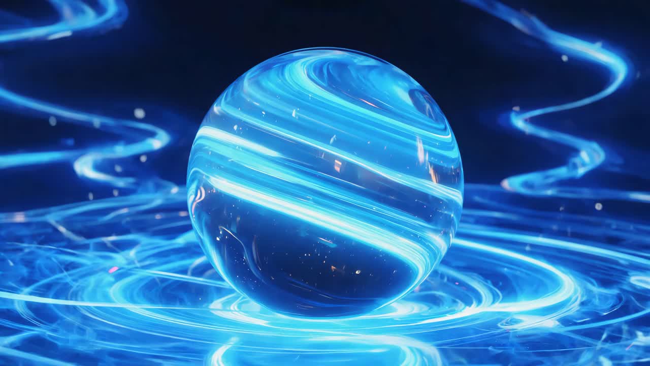 추상적인 빛나는 파란색 구