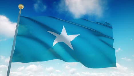 4k bandera muy detallada de somalia en bucle