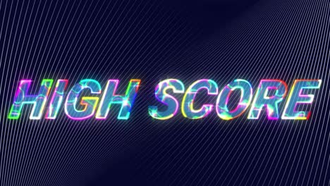 Animation-of-high-score-text-over-moving-lines