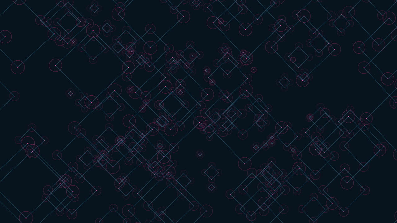 Interconnected circle pattern on dark background