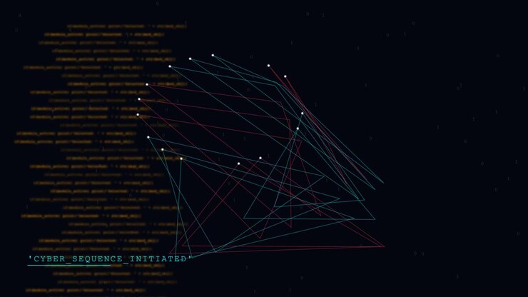 Abstract Digital Network Visualization with Cyber Security Code
