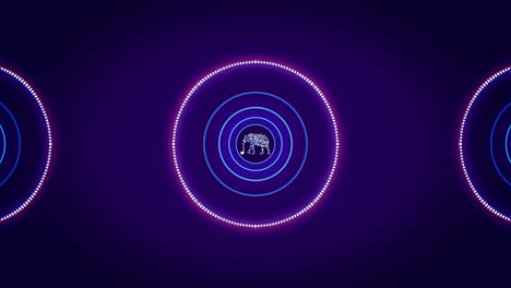 abstract music visualization with elephant motif