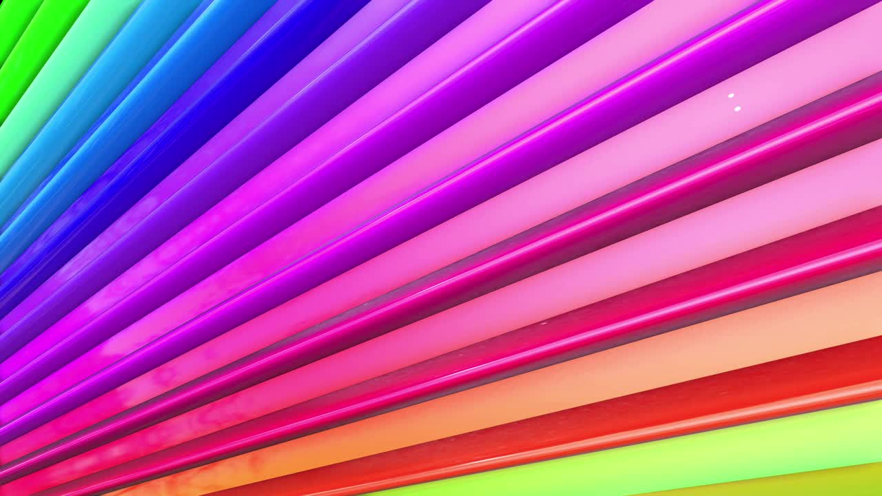 abstract 3d sin costuras colores brillantes del arco iris de fondo en 4k. rayas de gradiente multicolores se mueven cíclicamente en un estilo creativo de dibujos animados simple. animación suave en bucle.