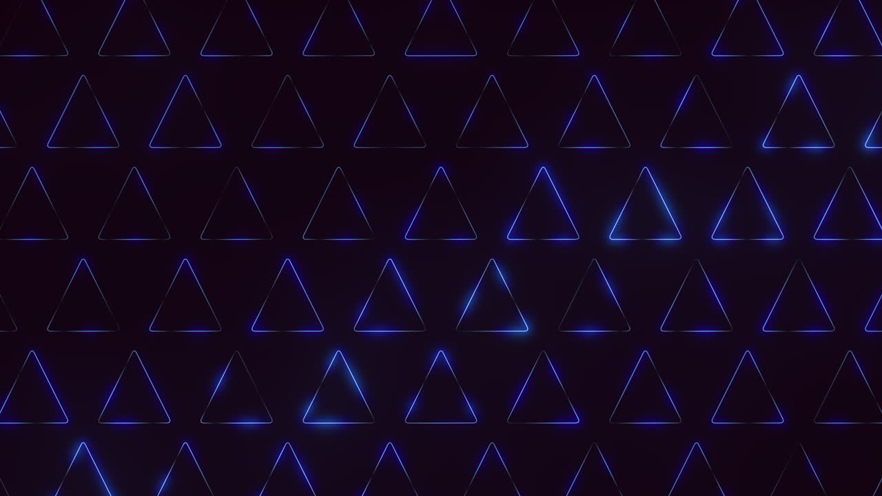 el patrón de triángulo azul y negro brillante brilla sobre un fondo oscuro
