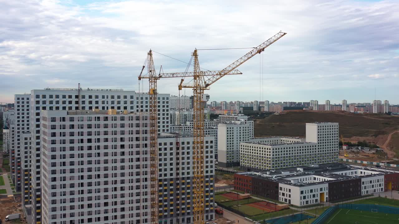 complejo residencial, casas de apartamentos en construcción pan tiro circular