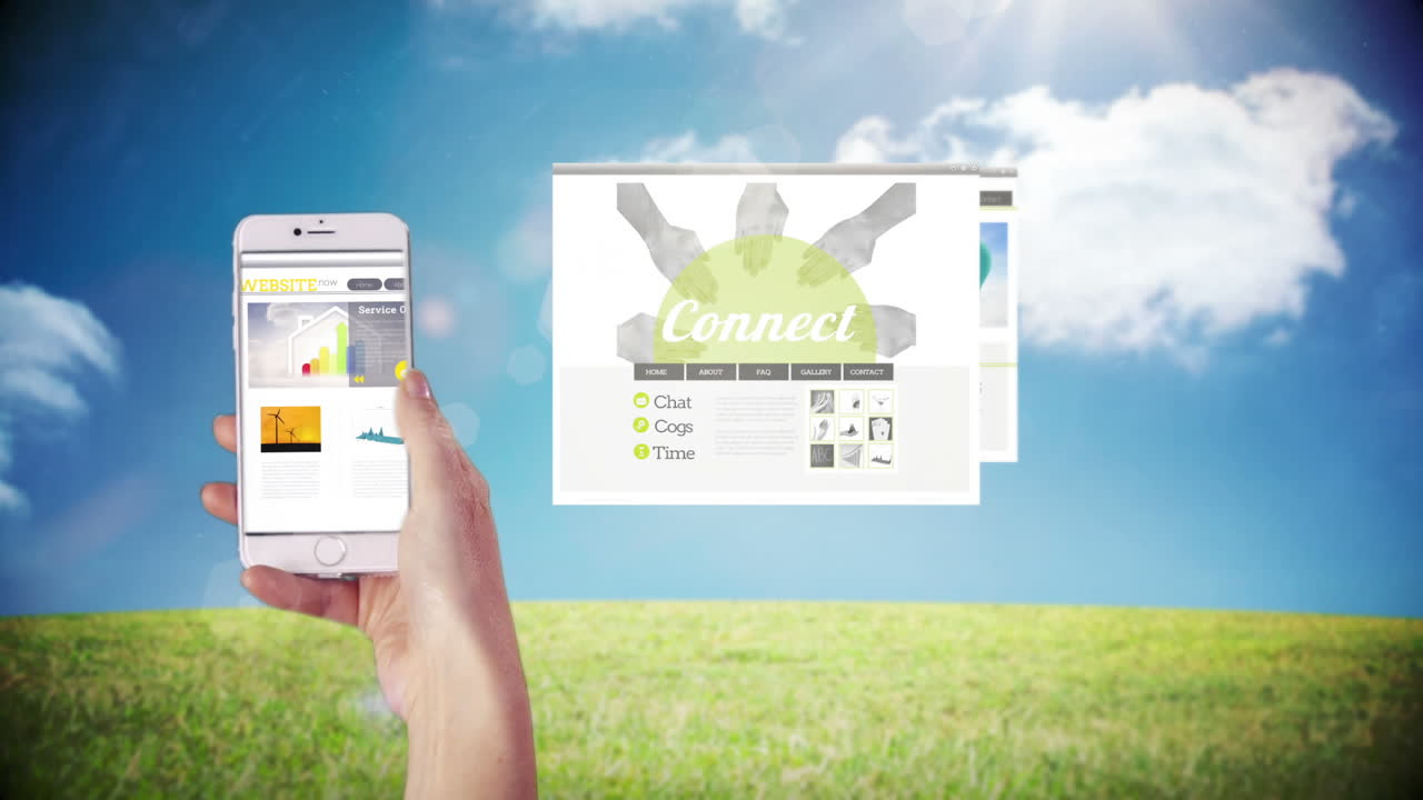 스마트폰에서 손 앱을 사용하는 것