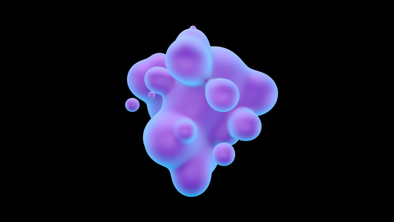 3D animation of Abstract smooth liquid shape. 4k seamless loop 3D animation.