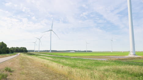 wind turbines in an agricultural field in the netherlands, europe-6